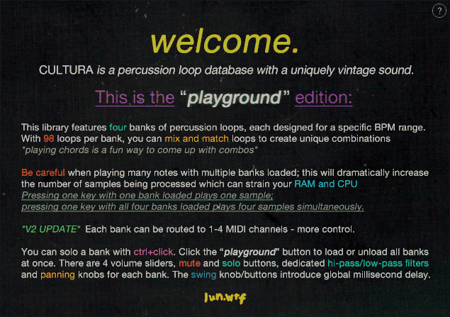CULTURA playground V.2 (VST3 - WINDOWS ONLY!)