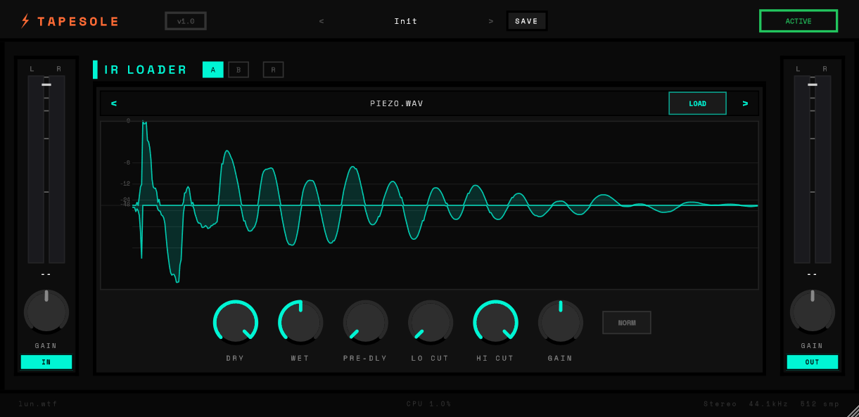 TapeSole v1.0.0 (VST3 + AU)